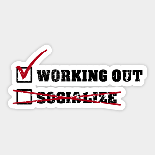 Working out Sticker